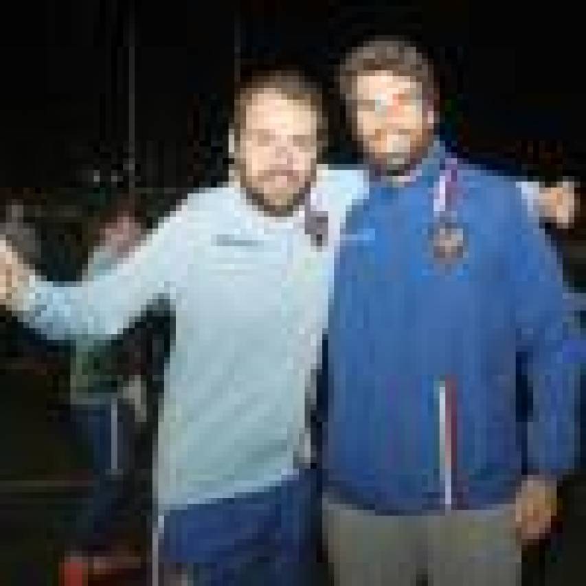 Pablo Andújar y Javier Martínez disfrutan de un entrenamiento muy especial con Levante UD EDI