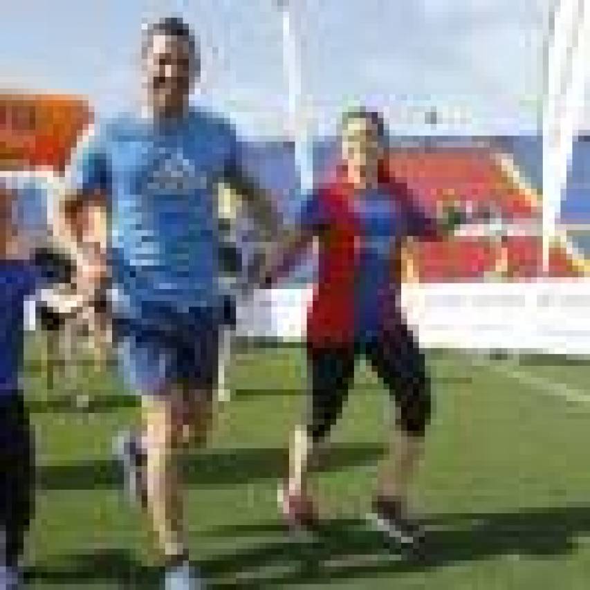 Búscate en la llegada al Estadio de la Volta a Peu del Levante UD